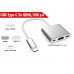 CÁP TYPE C -> USB 3.0 + HDMI + Type C 3.1 adapter